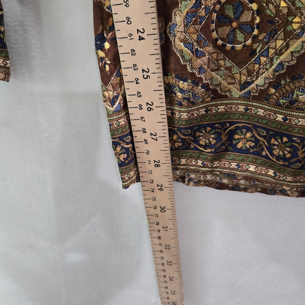 Chelsea & Theodore Large Palazzo Pants Geometric Tassel Wide Leg Boho #1205 - Picture 7 of 10